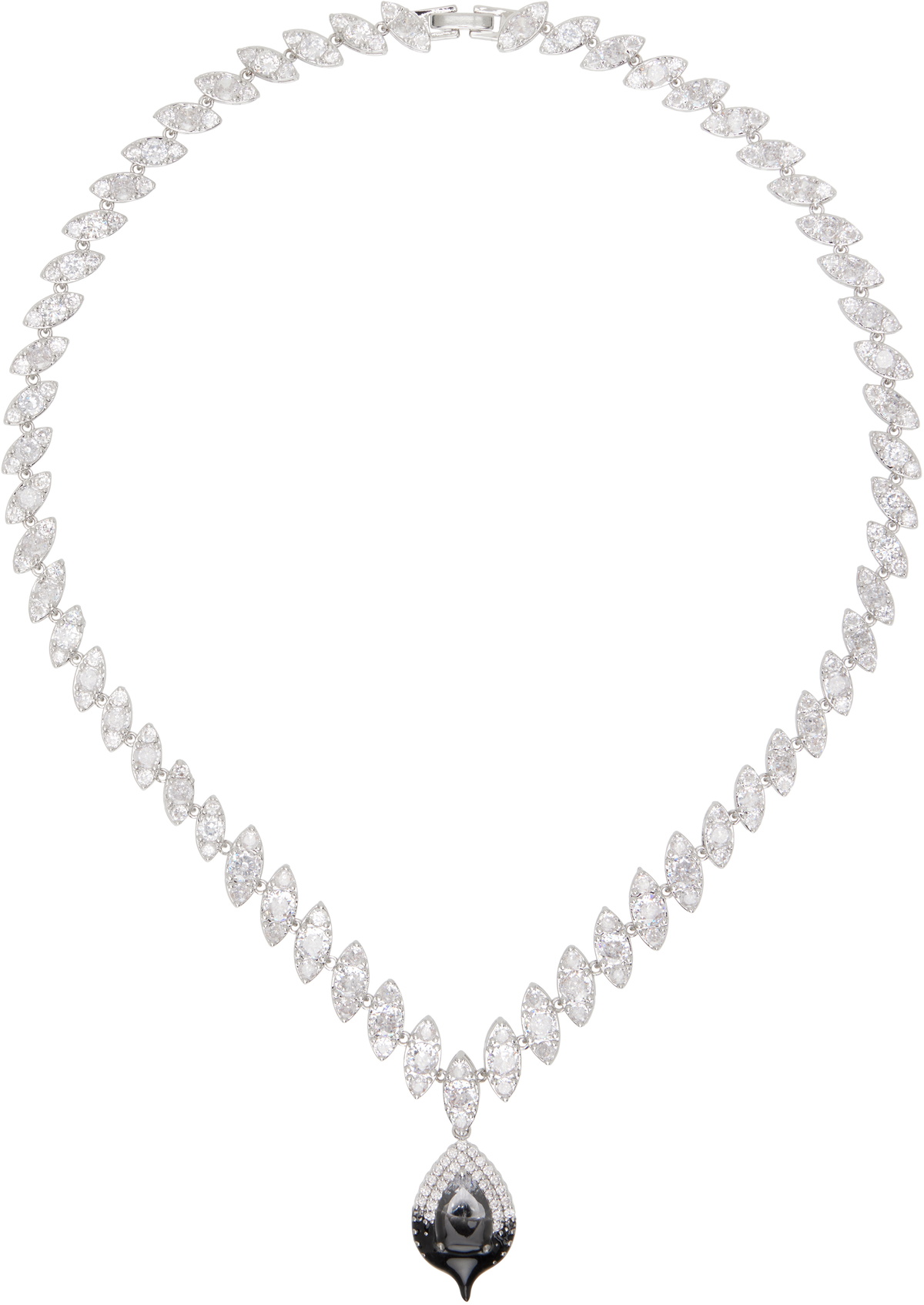 Ottolinger SSENSE Exclusive Silver Diamond Dip Necklace