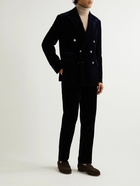 Ralph Lauren Purple label - Kent Slim-Fit Double-Breasted Cotton-Velvet Suit Jacket - Blue