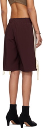 FIDAN NOVRUZOVA Burgundy Giada Shorts