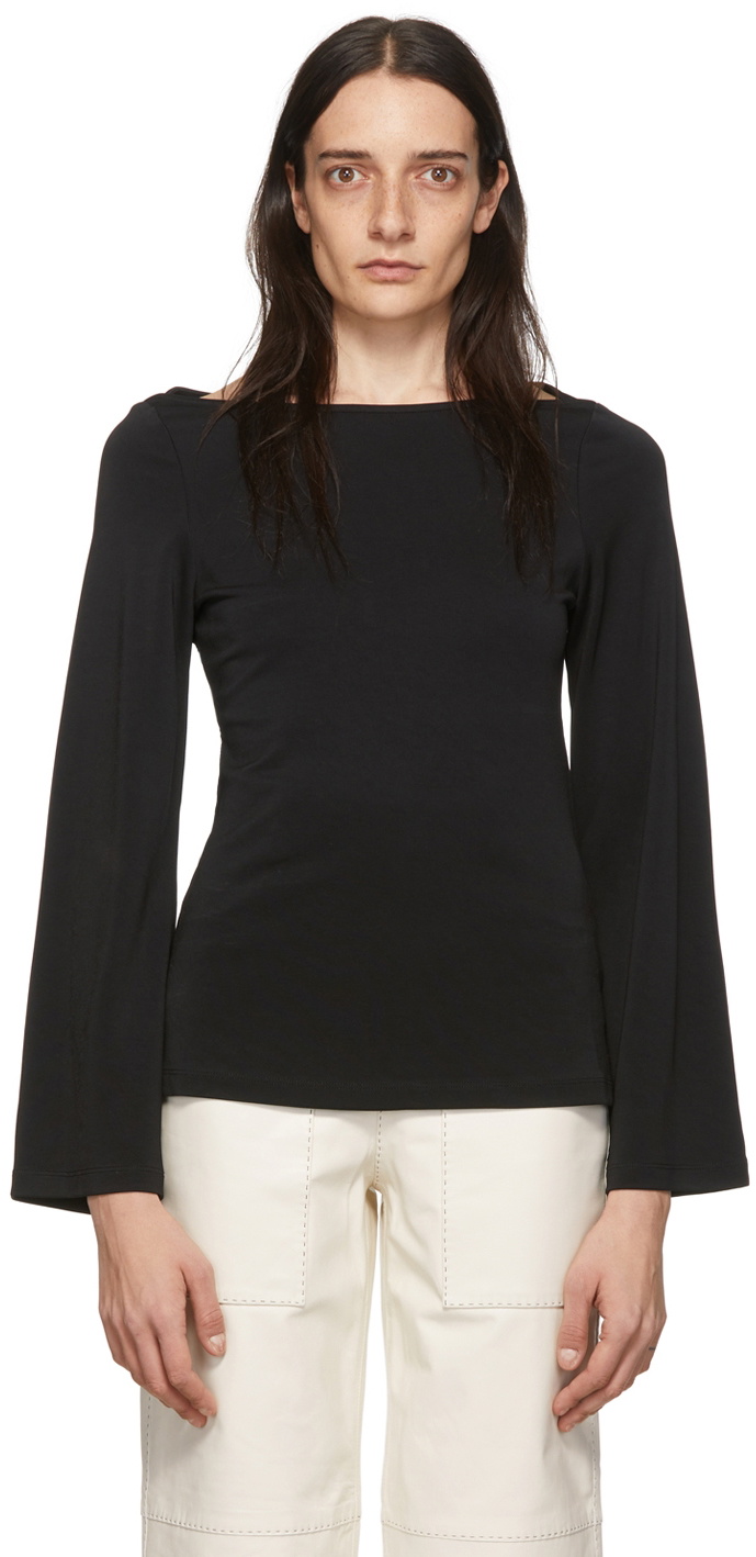 by Malene Birger Black Melava Long Sleeve T-Shirt by Malene Birger