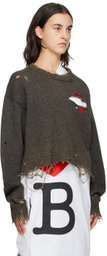 Doublet Gray Broken Heart Sweater