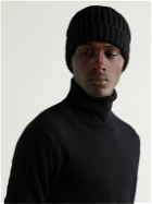The Row - Dibbo Ribbed Cashmere Beanie - Black