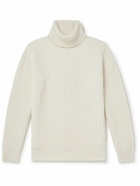 Kingsman - Cliveden Waffle-Knit Wool Rollneck Sweater - Neutrals