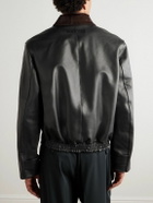 Marni - Leather-Trimmed Calf Hair Jacket - Black