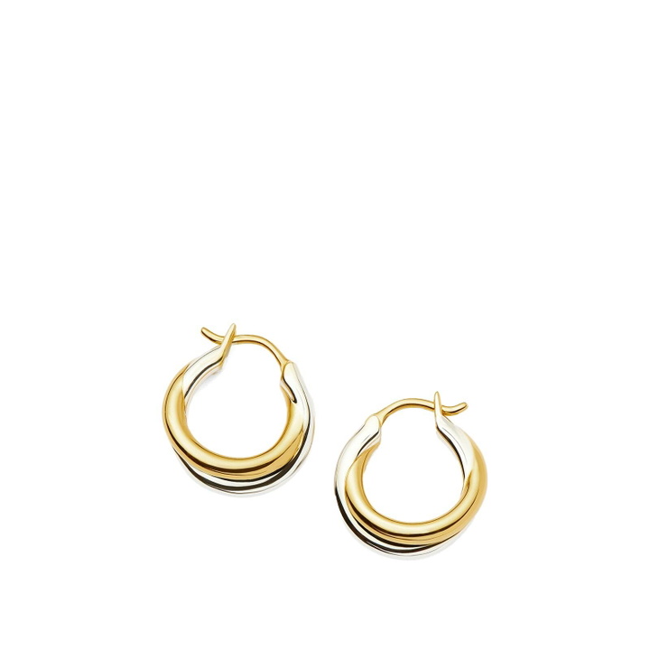 Photo: Missoma Women's x Lucy Williams Entwine Small Hoop Earrings in Mixed 