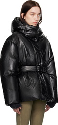 Acne Studios Black Hooded Puffer Down Jacket