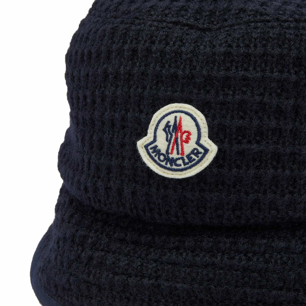 Moncler Men's Waffle Knit Bucket Hat in Navy