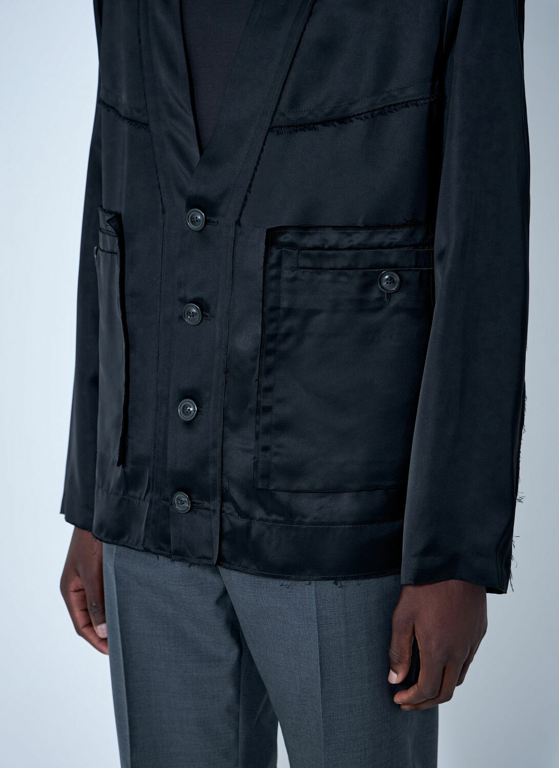 Maison Margiela Buttoned Jacket with Patch Pockets