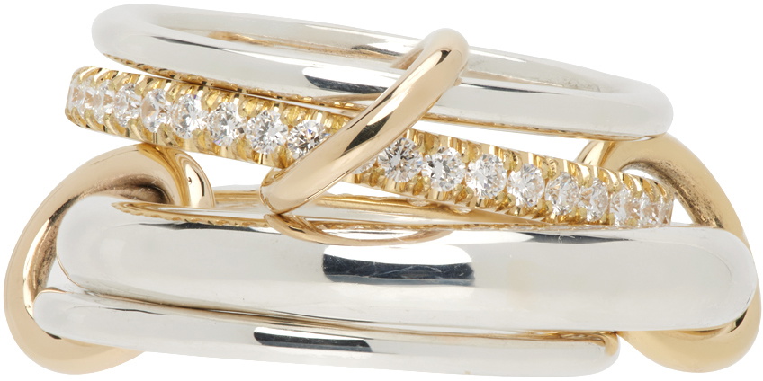 Spinelli Kilcollin Silver & Gold Aries SG Pavé Ring Spinelli Kilcollin