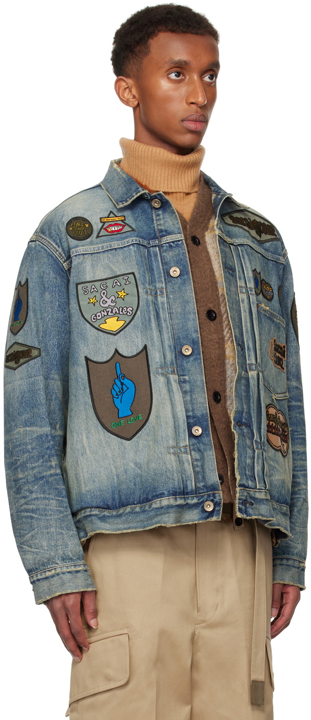 sacai Blue Gonz Edition BEYONDEXX Denim Jacket Sacai