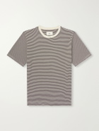 Folk - Striped Cotton-Jersey T-Shirt - Brown