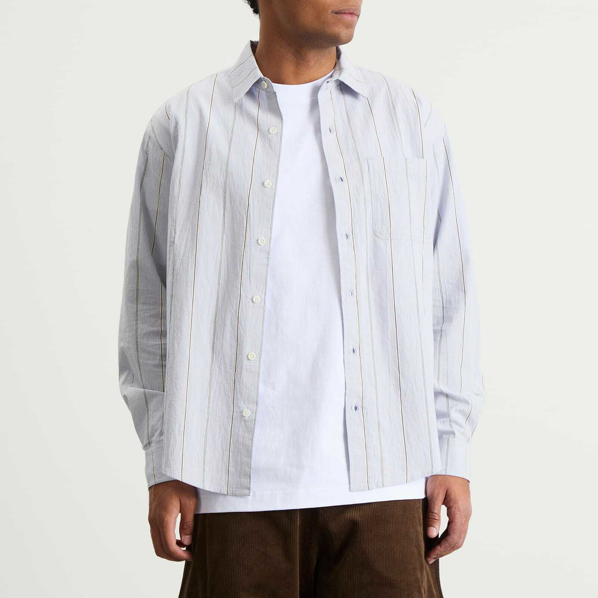 Café Mountain Men's Heritage Shirt in City Stripe