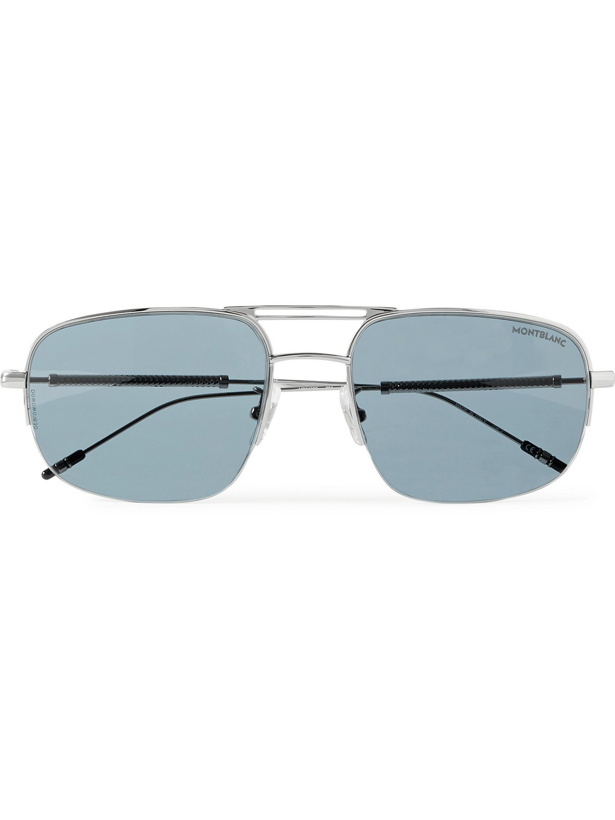 Photo: MONTBLANC - Aviator-Style Silver-Tone Sunglasses - Silver