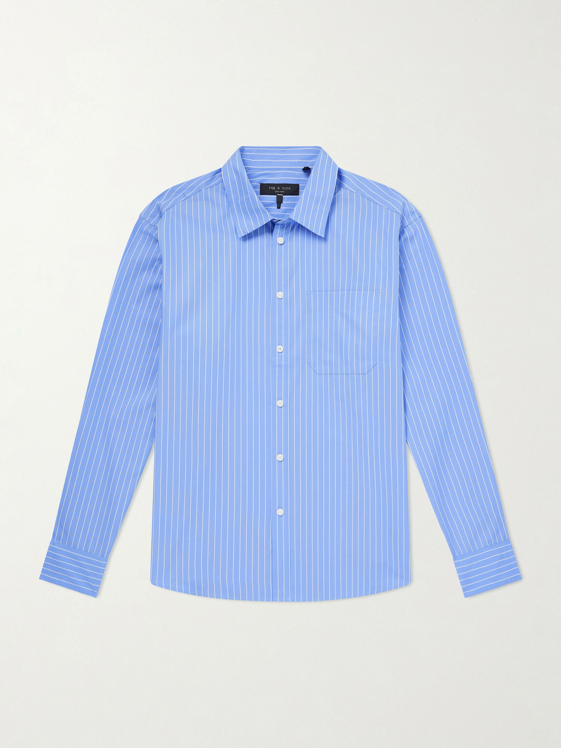 Rag & Bone - Striped Cotton-Poplin Shirt - Blue