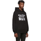 Amiri Black and White Good Guys Hoodie