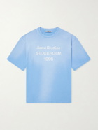 Acne Studios - Logo-Print Cotton T-Shirt - Blue