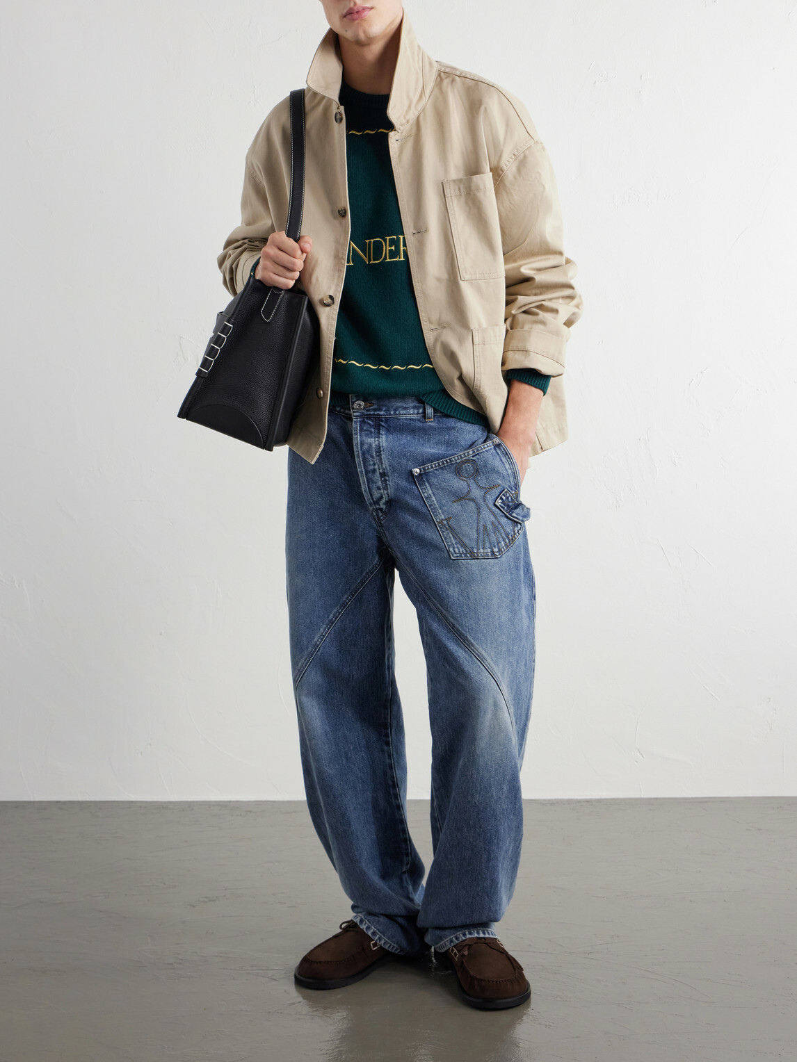 JW Anderson - Logo-Embroidered Wool Sweater - Green