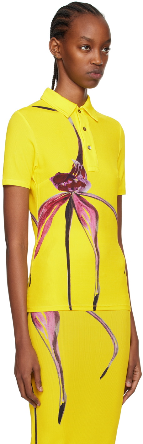 Louisa Ballou Yellow Graphic Polo