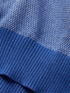 Frescobol Carioca - Rino Birdseye Cotton and Silk-Blend Polo Shirt - Blue