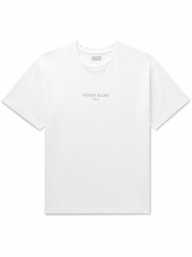 Photo: Guess USA - Logo-Print Cotton-Jersey T-Shirt - White