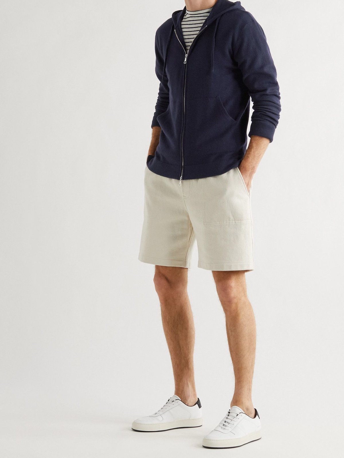 Officine Générale - Merino Wool Zip-Up Hoodie - Blue Officine Generale