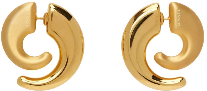 Photo: Sunnei Gold Small Spiral Earrings