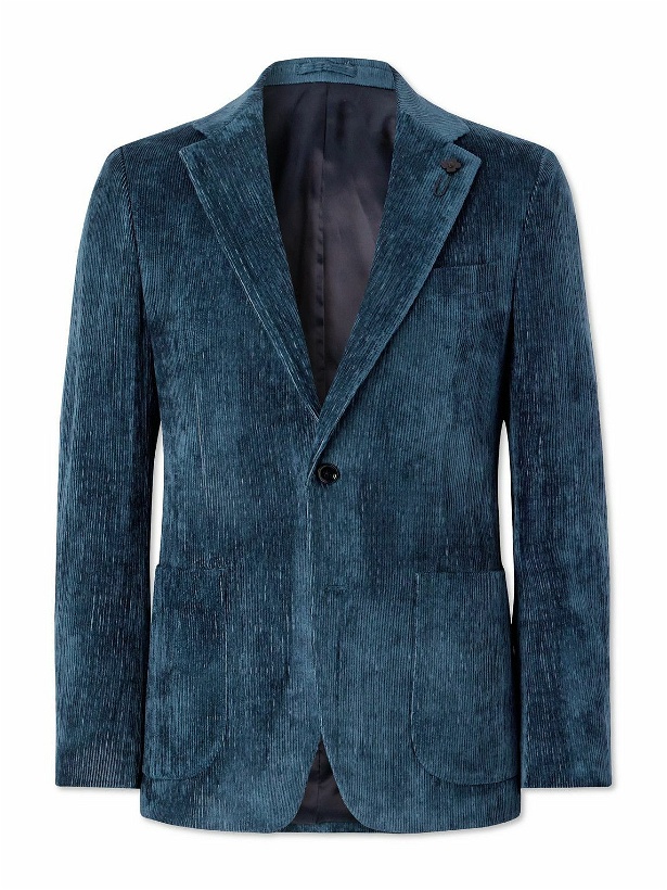 Photo: Lardini - Corduroy Suit Jacket - Blue