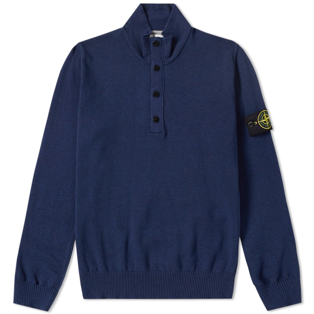 Stone Island Soft Cotton Half Button Knit Stone Island