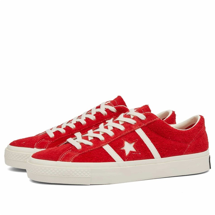 Photo: Converse One Star Academy Pro Sneakers in Red/Egret