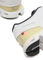 ON Cloud 5 Push Panelled Mesh-knit Sneakers Cream