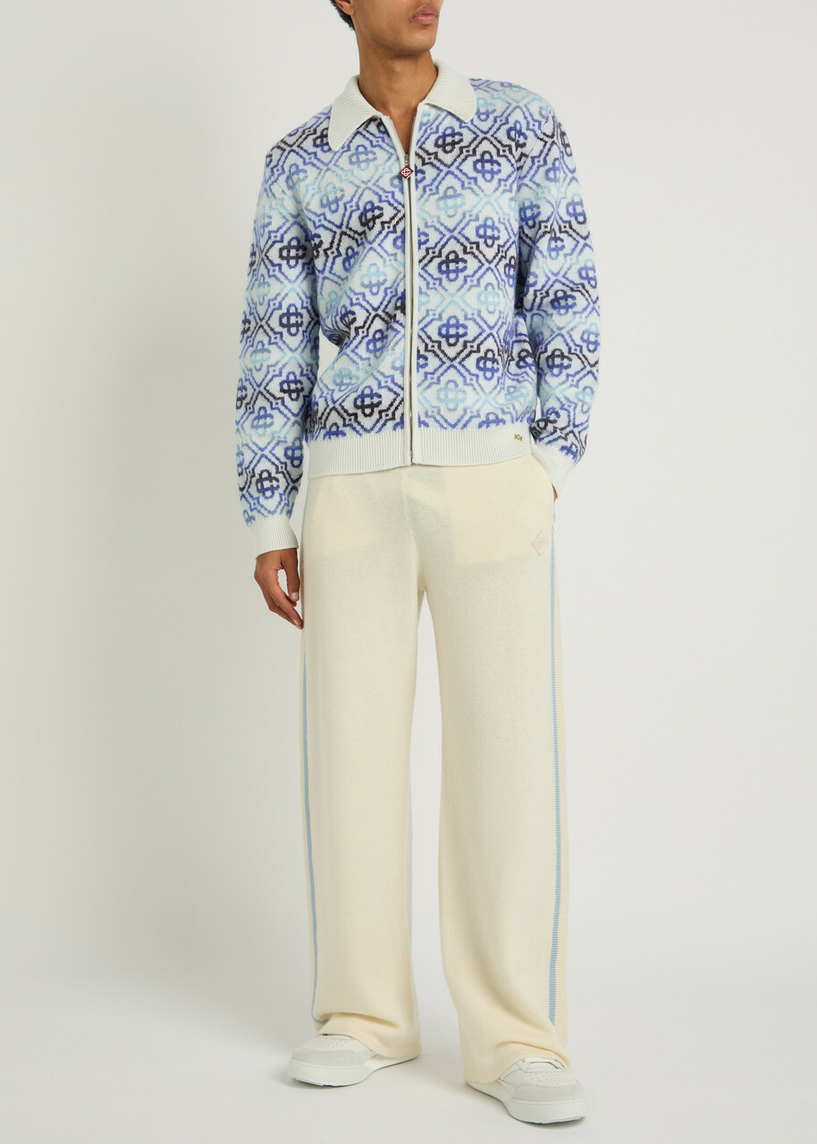 Casablanca Monogram Wool-blend Cardigan Multicoloured 1