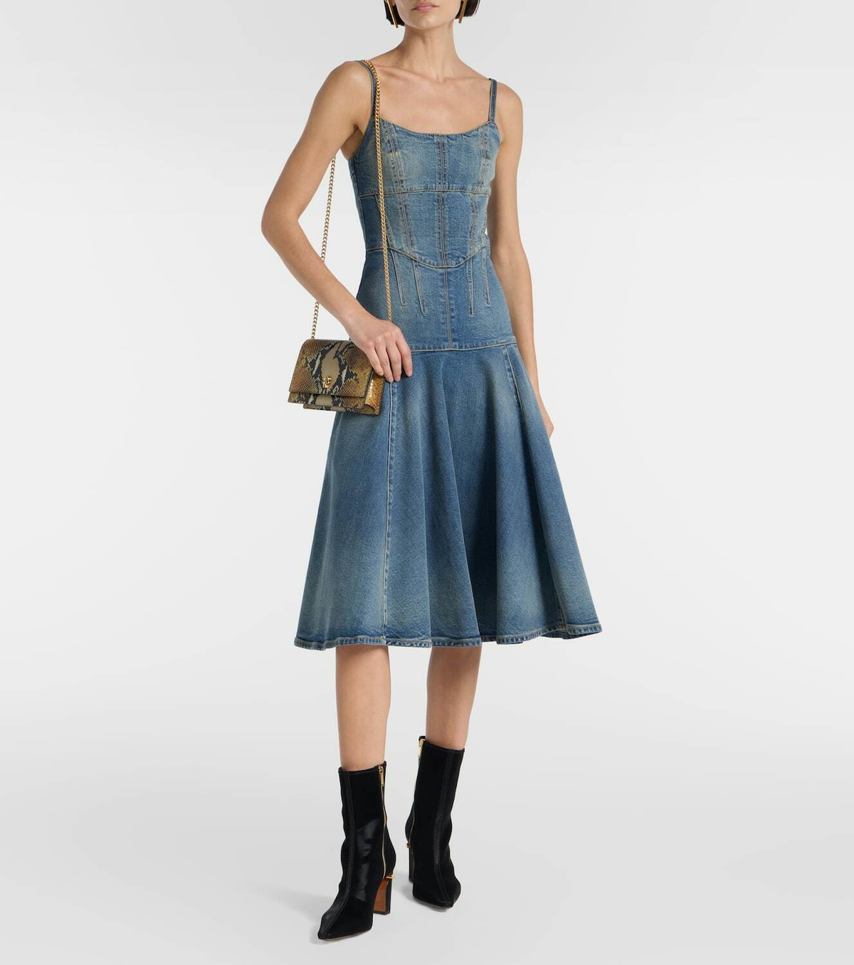 McQueen Denim midi dress