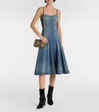 McQueen Denim midi dress