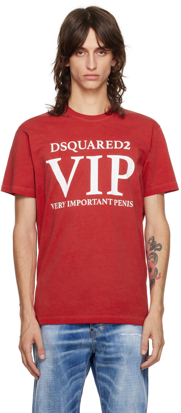 Dsquared2 Red 'VIP' Cool Fit T-Shirt Dsquared2