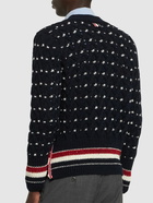 THOM BROWNE All Over Cable Stitch Classic Cardigan