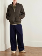 Auralee - Wool, Alpaca and Silk-Blend Tweed Bomber Jacket - Brown