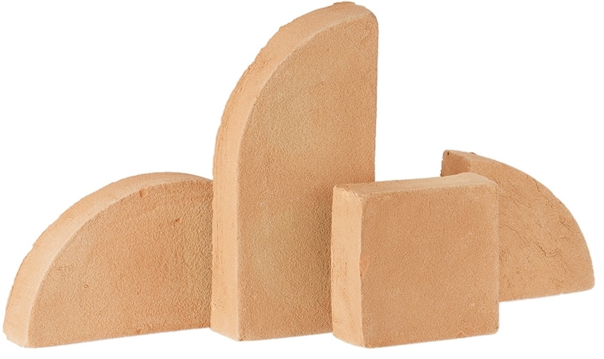 ferm LIVING Orange Fornace Brioni Edition Shape Sculpture Set, 4 pcs
