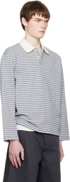 COOR Gray Multi-Stripe Pique Polo