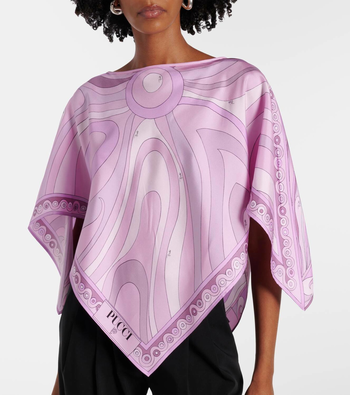Pucci Printed silk twill top Emilio Pucci