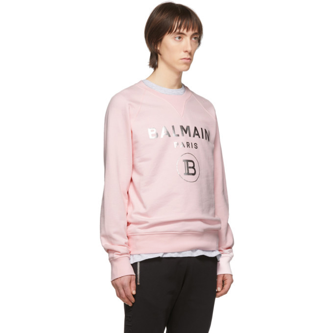 Pink 2025 balmain sweatshirt