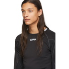 Off-White Black and Silver Running Long Sleeve T-Shirt