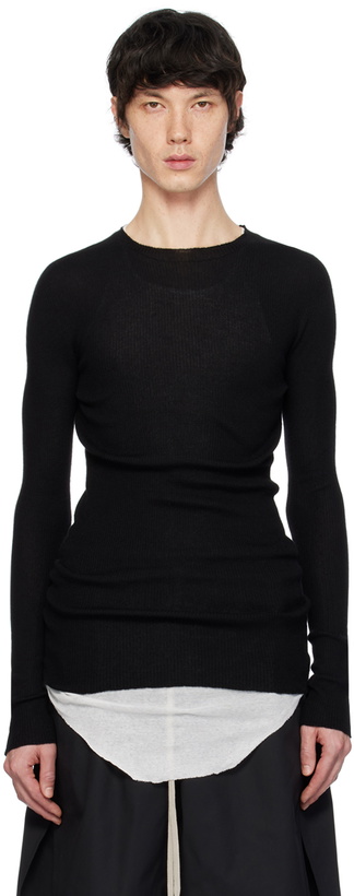 Photo: Rick Owens Black Ribbed Sweater