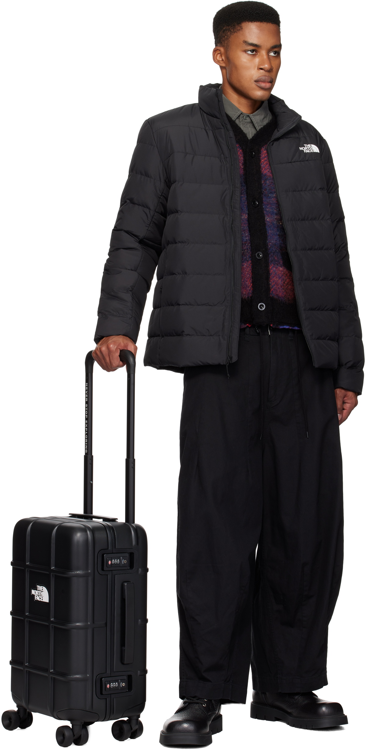 The North Face Black All Weather 4 Wheeler 22 Suitcase The North Face