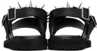 UNDERCOVER Black foot the coacher Edition Spike Studded Sandals