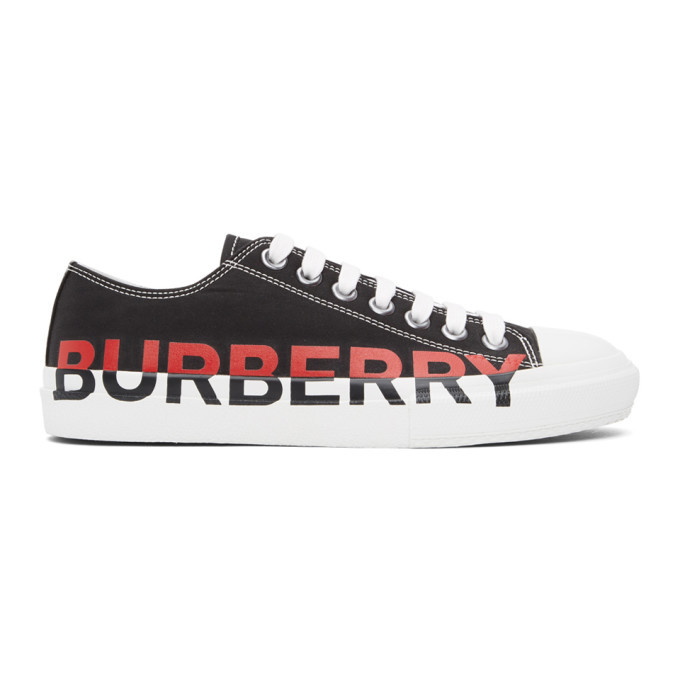 Photo: Burberry Black and Red Larkhall M Logo Sneakers