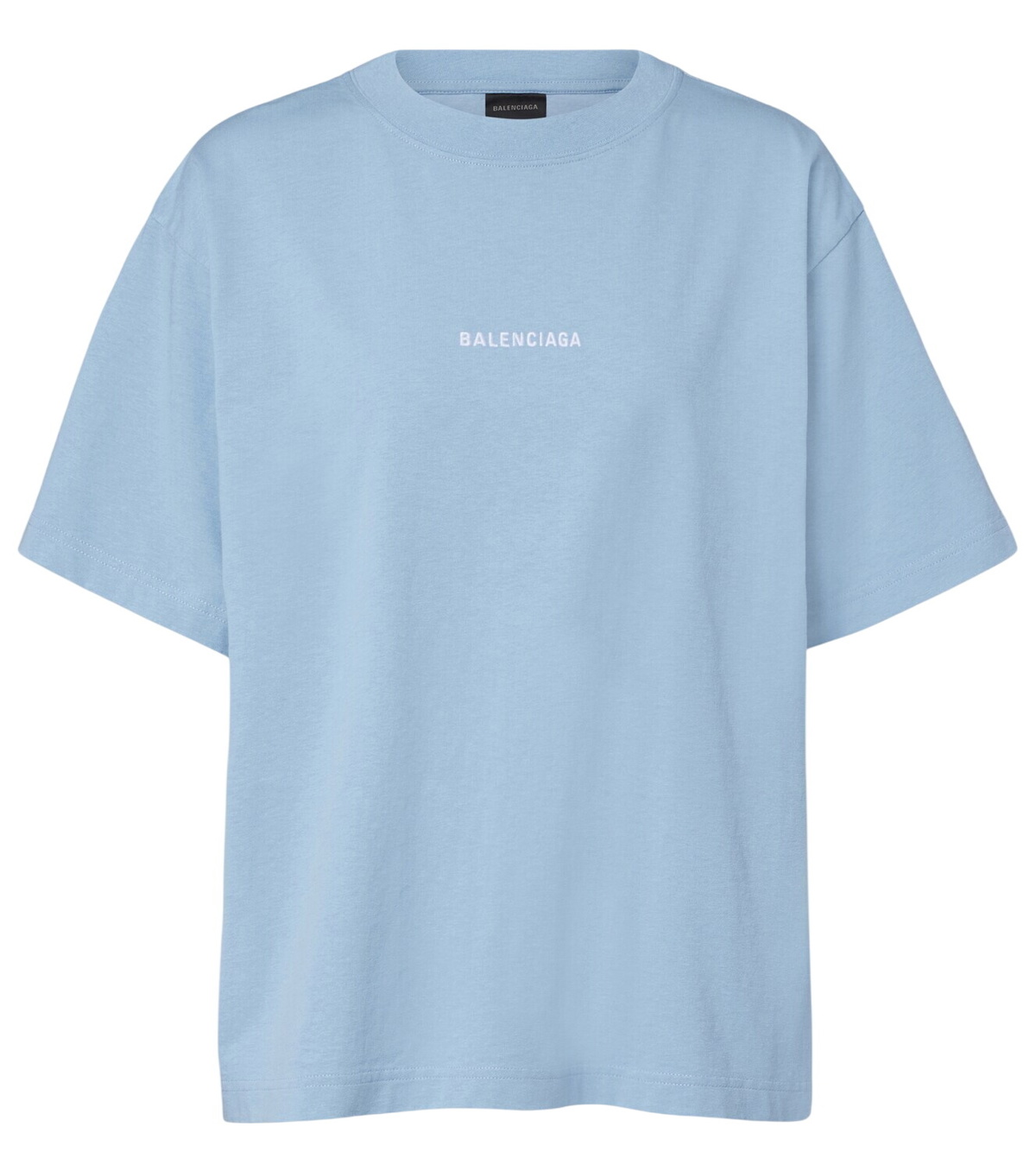 Balenciaga White and Blue New Swing Shirt Balenciaga