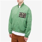 Kenzo Paris Men's Ken Zo Elevated Flight Bomber Jacket in Grass Green