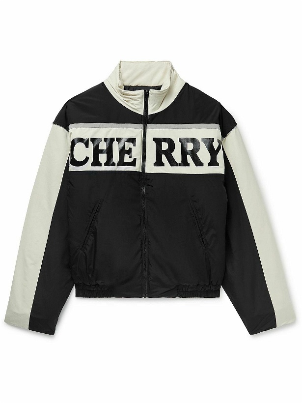 Photo: CHERRY LA - Pit Crew Logo-Print Padded Shell Jacket - Black