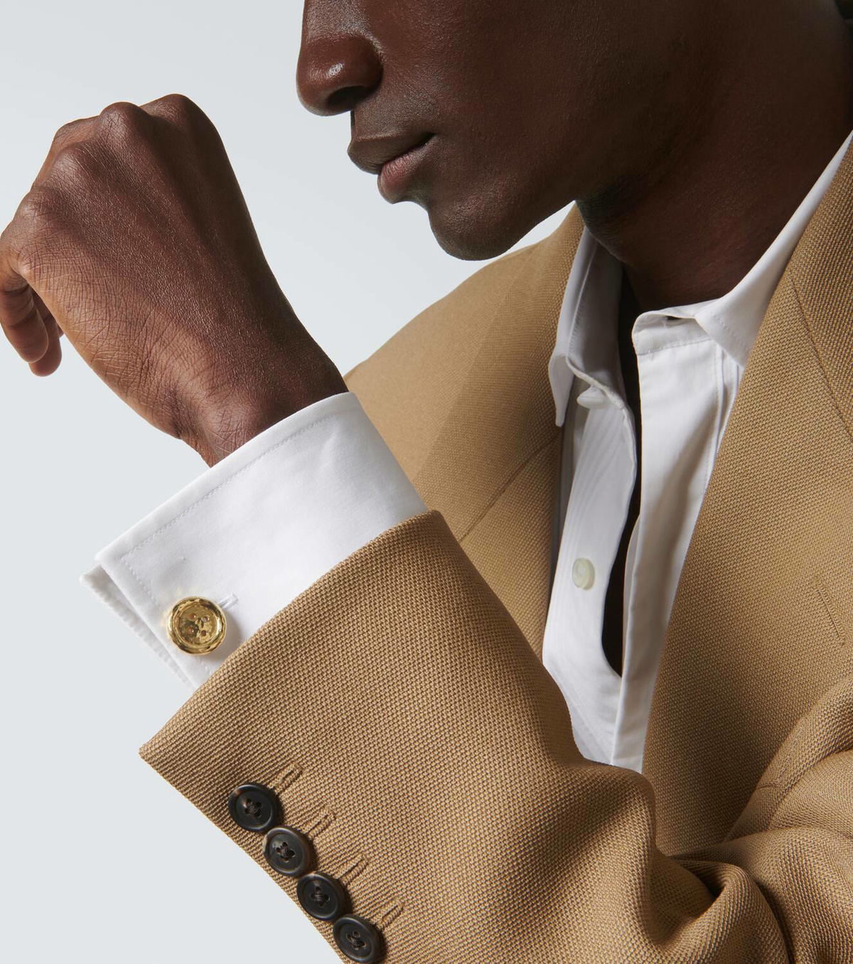 Octavia Elizabeth Button 18kt gold cufflinks