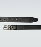 Balenciaga - BB Large croc-effect leather belt